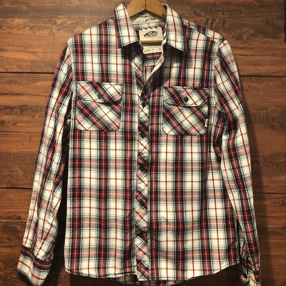 Vans off the wall, Red and Blue plaid (15)